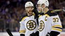 David Pastrňák a Patrice Bergeron, Boston Bruins