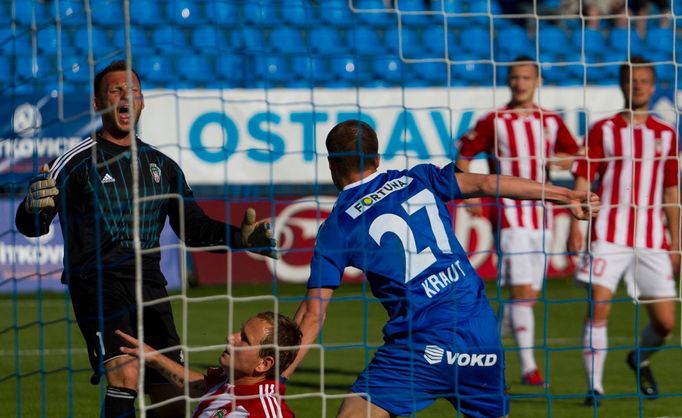 Zápas Baník Ostrava - Viktoria Žižkov o záchranu v Gambrinus lize