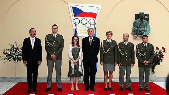 Vojenská přehlídka českých olympioniků