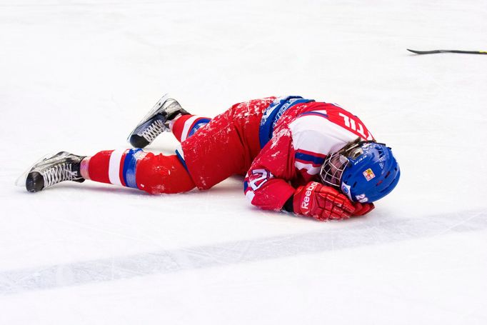 Přípravný zápas české hokejové reprezentace do osmnácti let v Třinci před mistrovstvím světa.