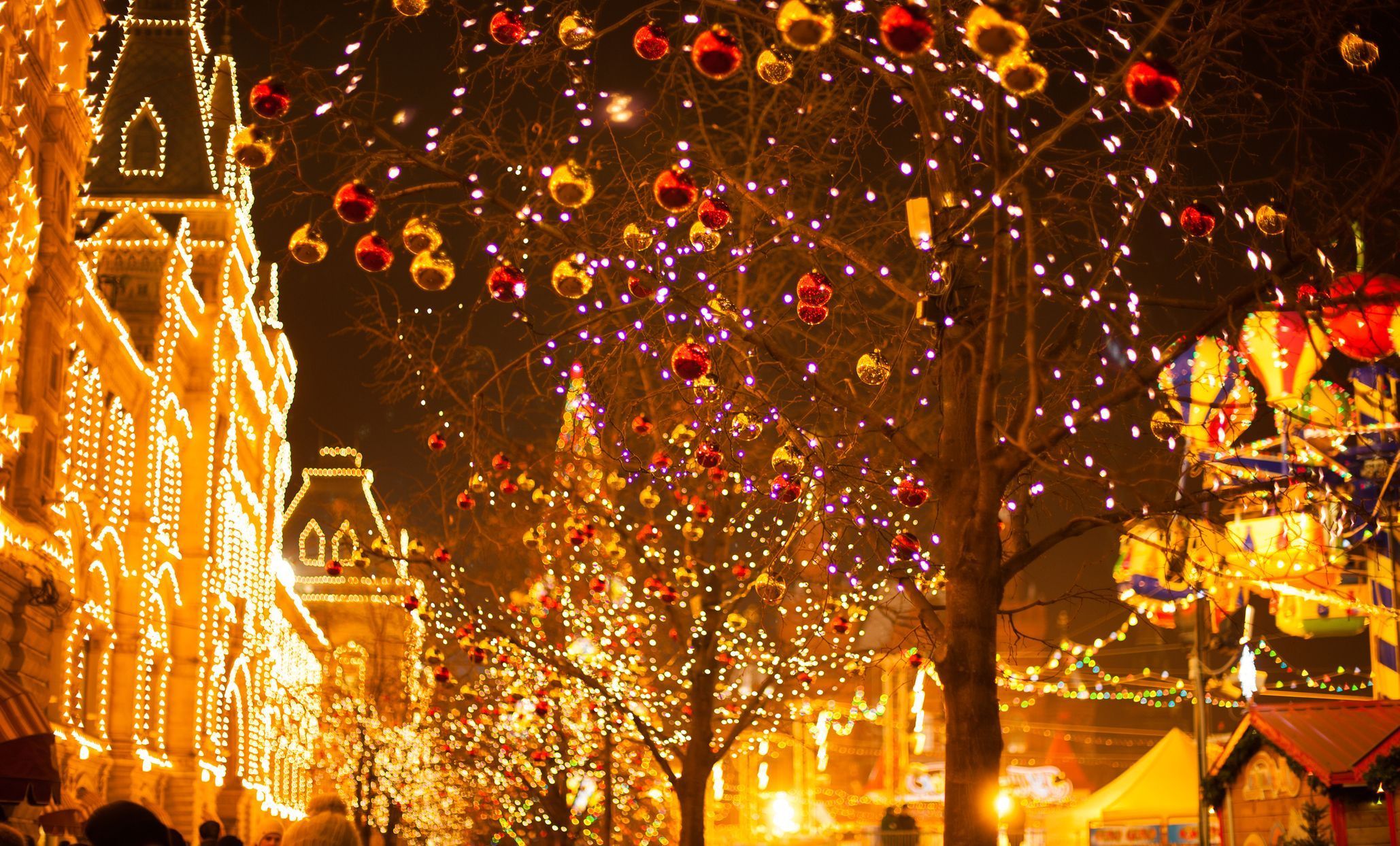 Vánoce osvětlení výzdoba Moskva Rudé náměstí