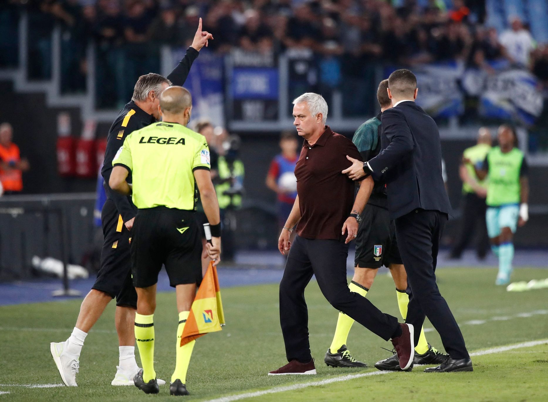 José Mourinho v Serii A, utkání AS Řím - Atalanta