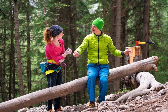 Adam Ondra a přítelkyně Iva Vejmolová v Kanadě