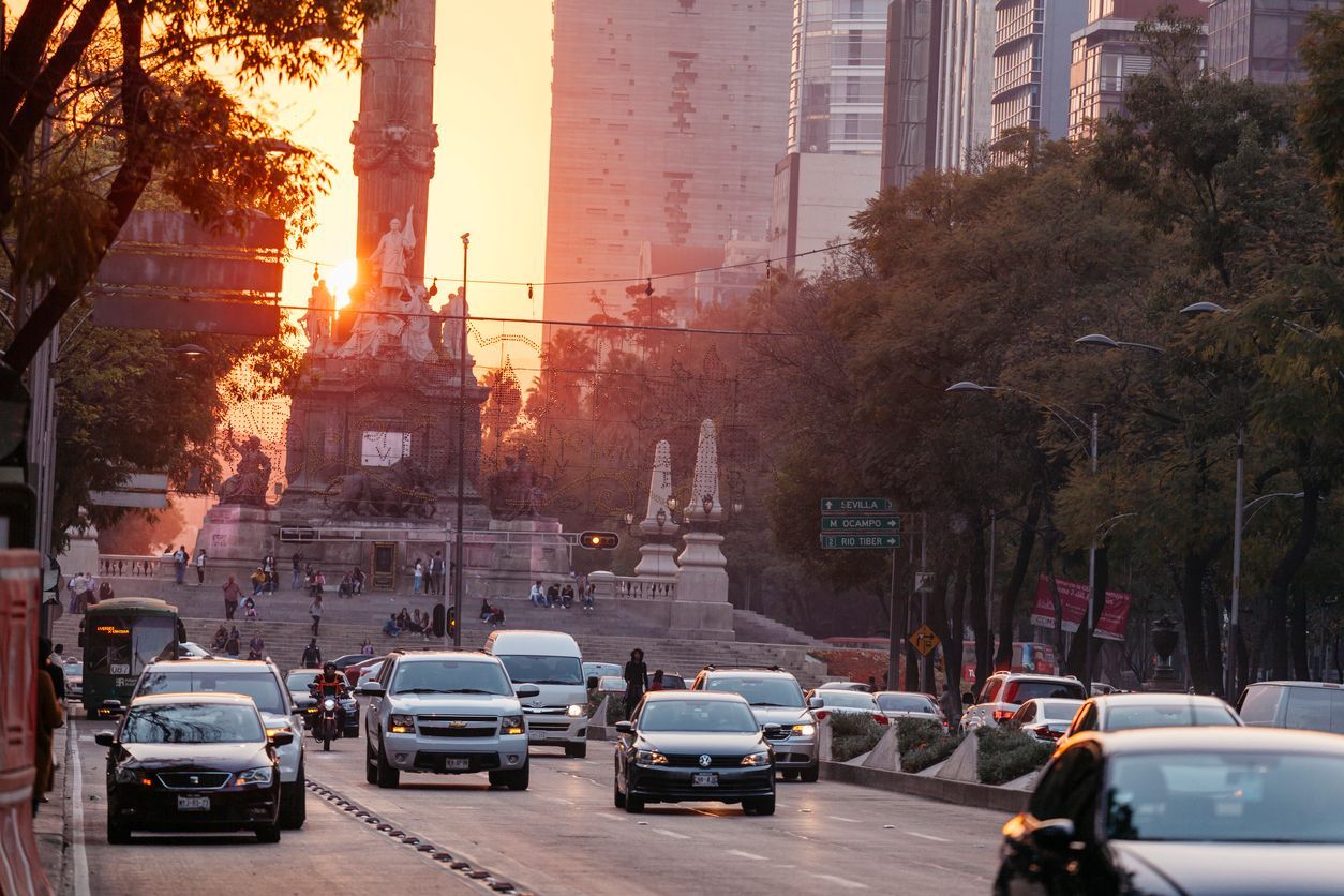 Mexico City, ilustrace, doprava