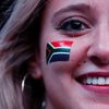 Jihoafrická fanynka ve finále MS 2019 Anglie - Jihoafrická republika