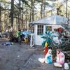 Komunitní stanové městečko bezdomovců u New Jersey