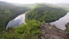 Smetanova vyhlídka u osady Třebsín nad Štěchovickou přehradou