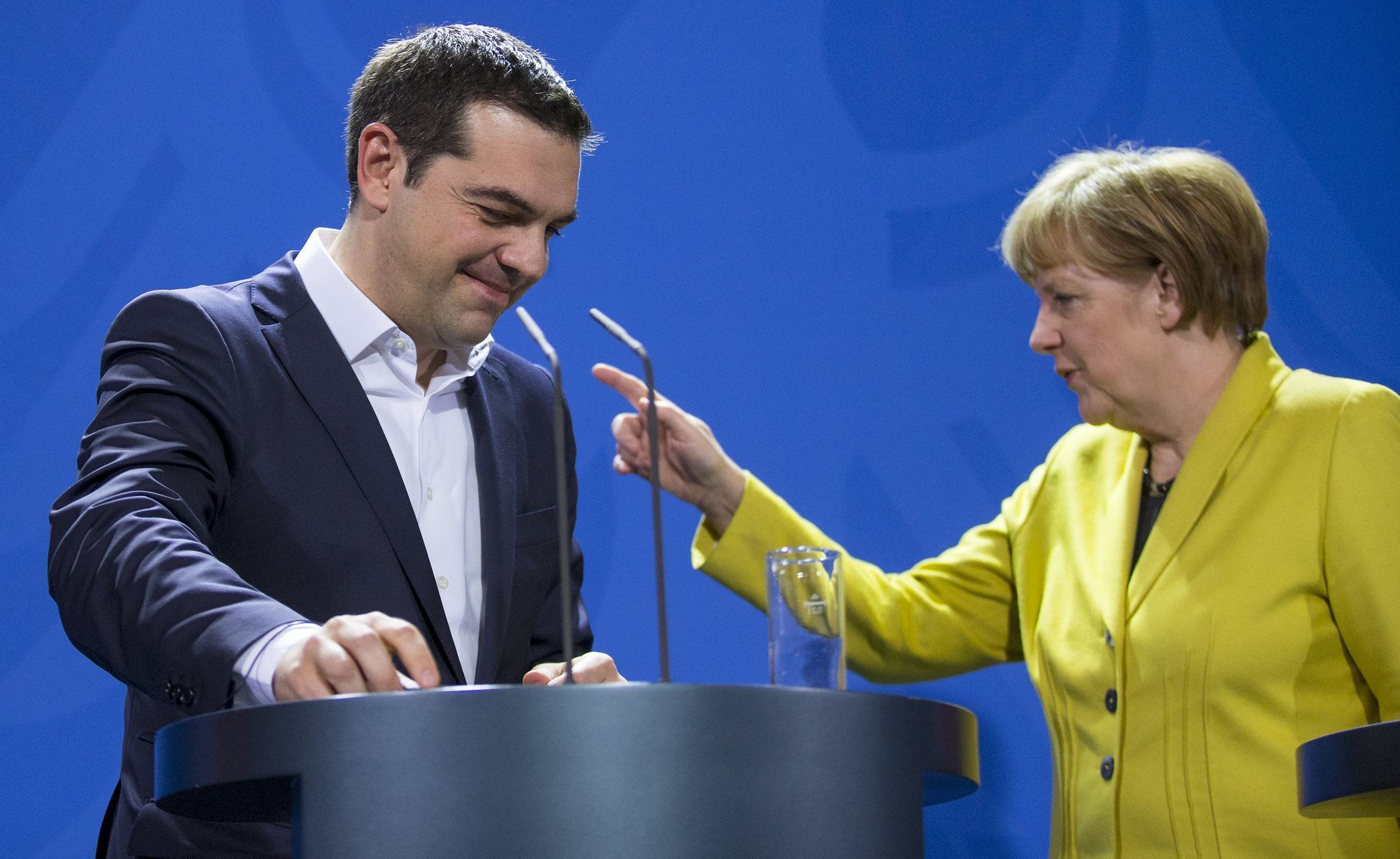 Tsipras a Merkelová