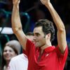 Roger Federer slaví vítězství v Davis Cupu 2014