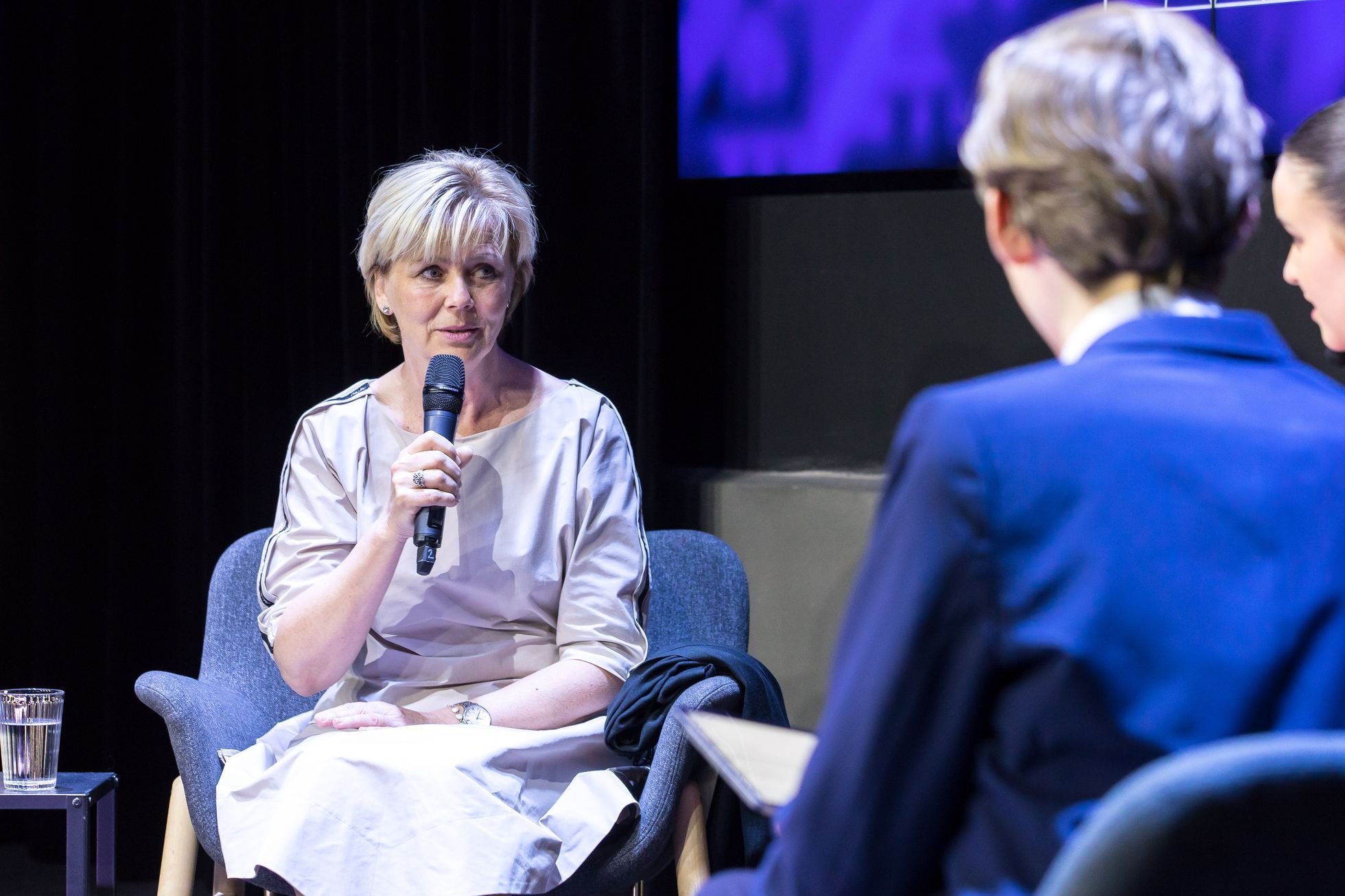 Prezident Petr Pavel a manželka Eva Pavlová na diskuzi se studenty na Smíchovské střední průmyslové škole a gymnáziu
