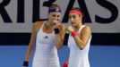 Kristina Mladenovicová a Caroline Garciaová ve finále Fed cupu 2016