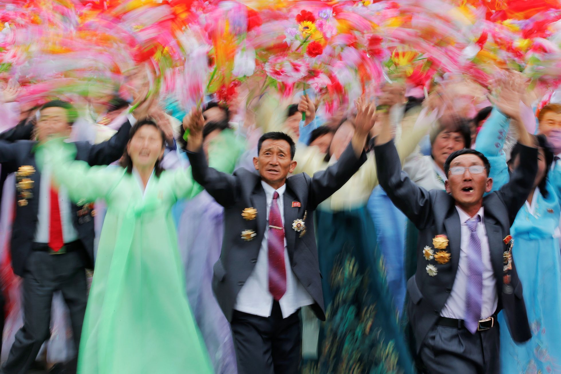 Severní Korea - sjezd strany a průvod