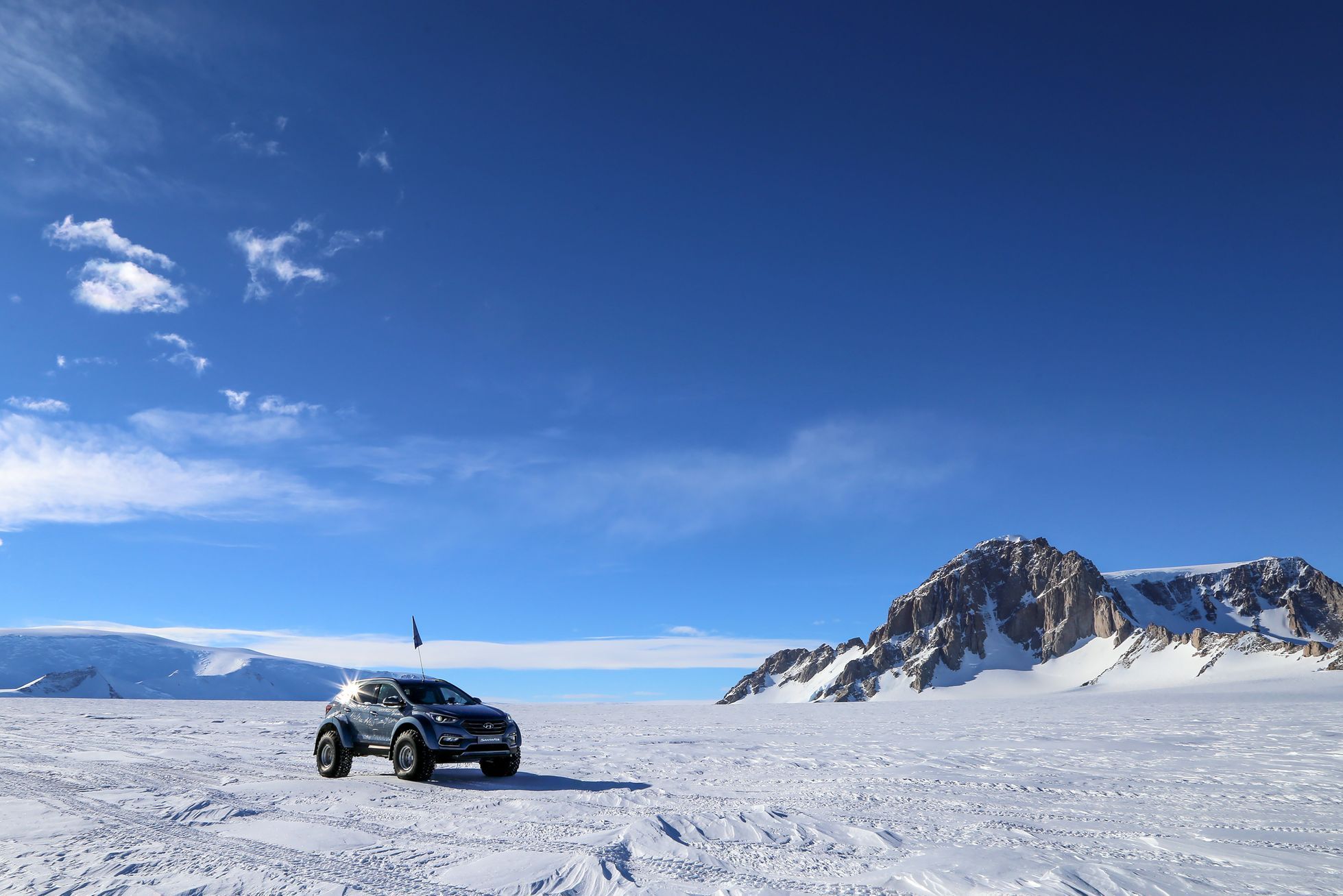 Hyundai Santa Fe v Antarktidě 2017