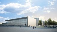 V novém pavilonu nebudou chybět restaurace a kongresové sály, které v součastnosti vystavovatelé vyžadují