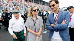 F1, VC Miami F1 2023: Jackie Stewart, Mirka a Roger Federerovi