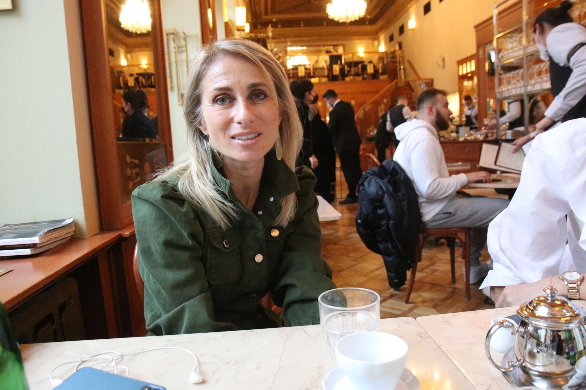 Europoslankyně Dita Charanzová při setkání s Aktuálně.cz v pražské restauraci hotelu Savoy