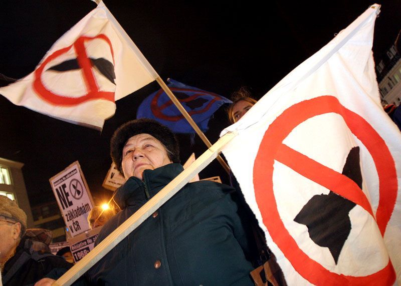 Demonstrace proti americkému radaru