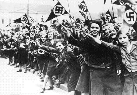 davy vítají Hitlera 1938