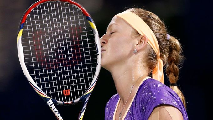 Petra Kvitová v druhém setu zápasu s Robertou Vinciovou úplně odpadla a ve finále prohrála.