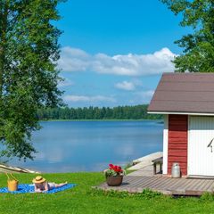 Finsko, jezero, léto, ilustrační foto
