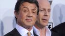 Premiéra filmu Postradatelní - Sylvester Stallone a Bruce Willis