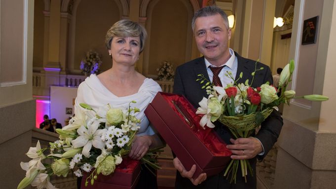 Prezidentka ČJF Olga Plachá a Jan Andrlík