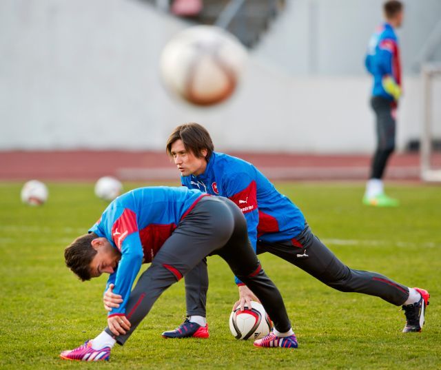 Trénink české fotbalové reprezentace