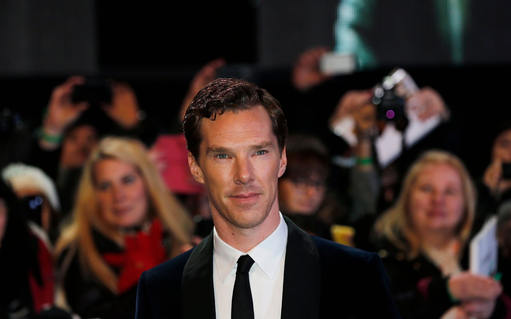 Cast member Cumberbatch arrives for the world film premiere of &quot;The Hobbit: The Battle of the Five Armies&quot; at Leicester Square in central London