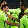 Lionel Messi a spol. slaví vítězství Barcelony