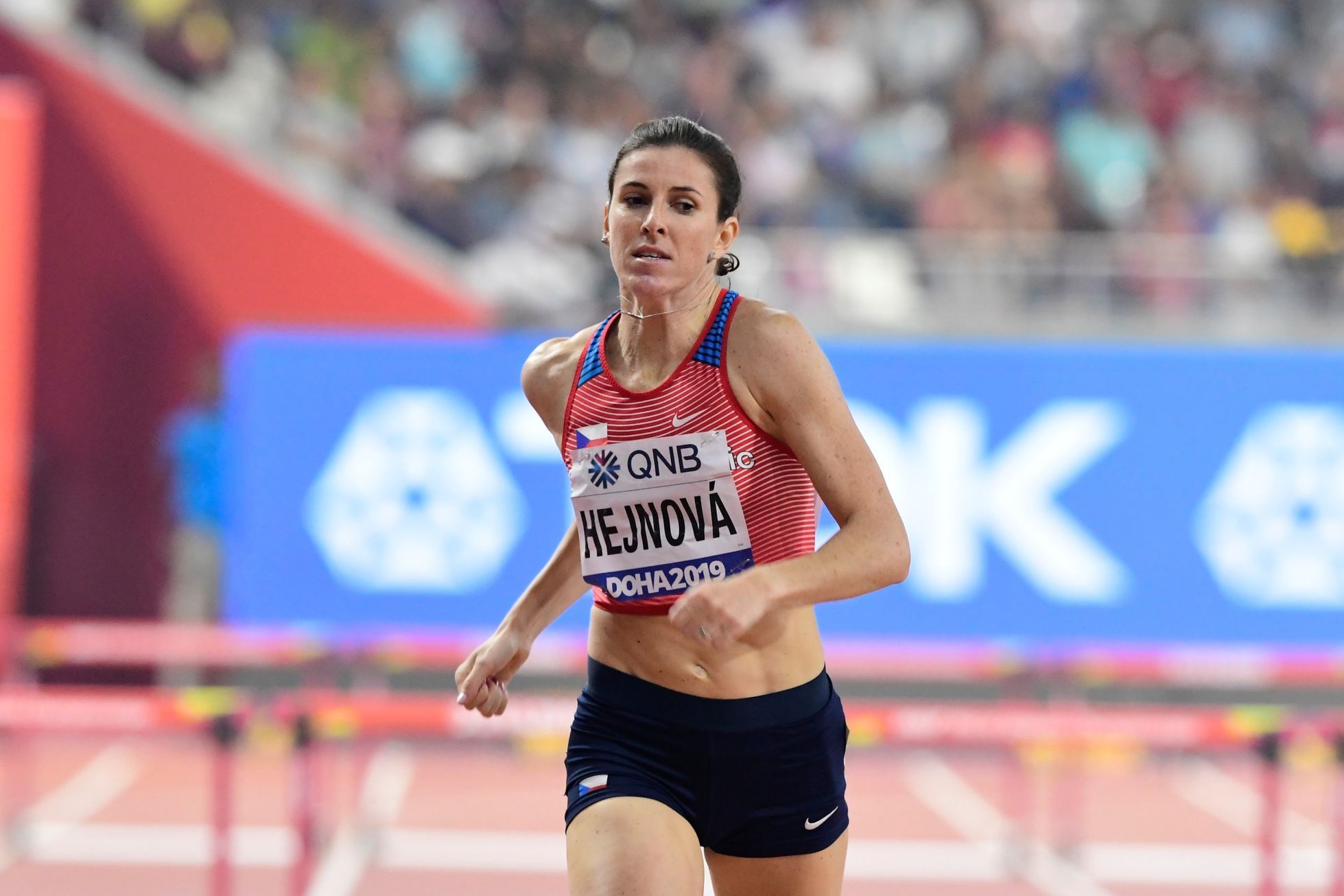 MS v atletice 2019, finále běhu 400 metrů překážek: Zuzana Hejnová