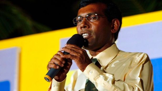 Bývalý maledivský prezident a favorit voleb Mohamed Našíd.