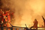 Na ostravském stadionu zapalovali ohně...
