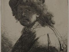 Rembrandt van Rijn - Vlastní podobizna s šerpou kolem krku, 1633