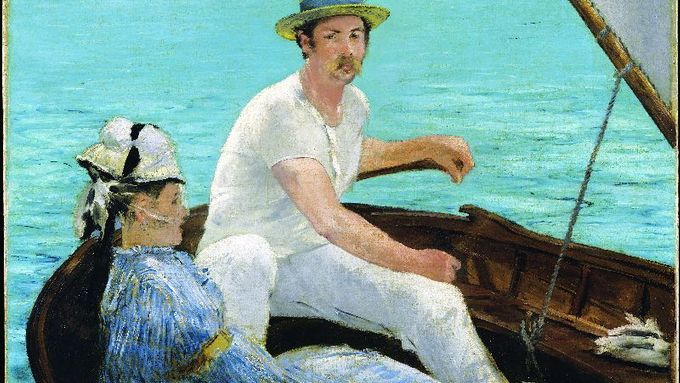 Édouard Manet: Loďka (1874). K vidění v Berlíně