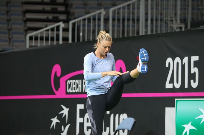 Maria Šarapovová před finále Fed Cupu 2015