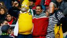 Copa América 2015: fanoušci Brazílie oblečení jako Homer Simpson a vězeň Sepp Blatter