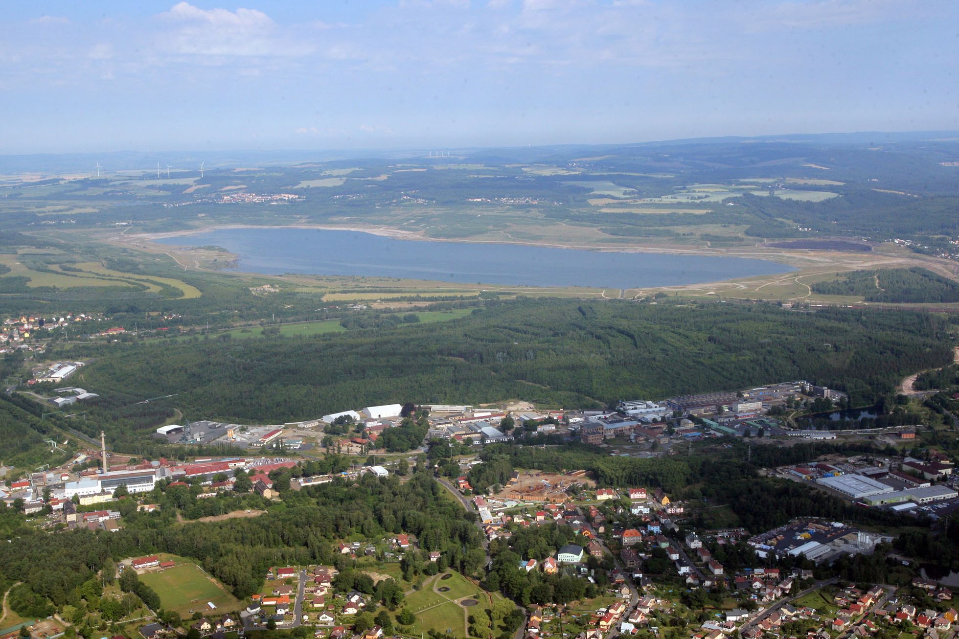 Jezero Medard z letadla