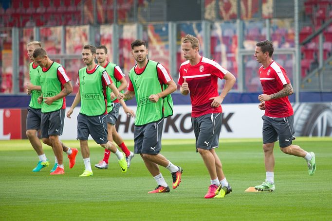 FC Viktoria Plzeň vs. AS Řím, tisková konference, trénink