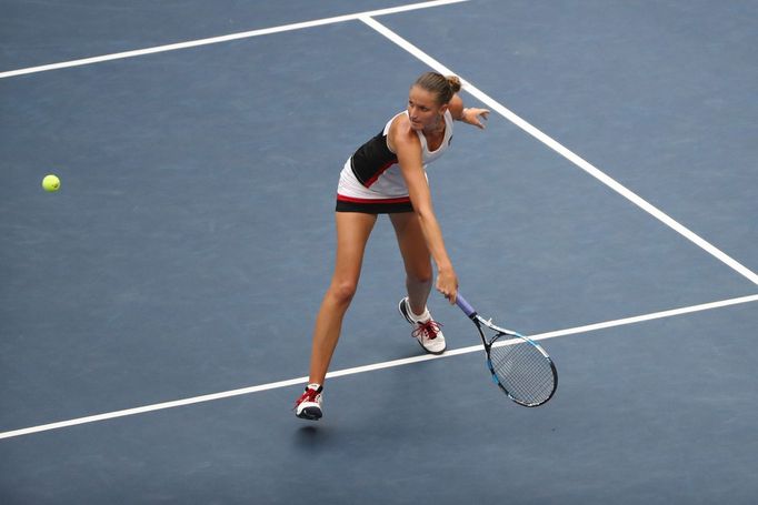 Karolína Plíšková ve finále US Open 2016 s Angelique Kerberoovu.