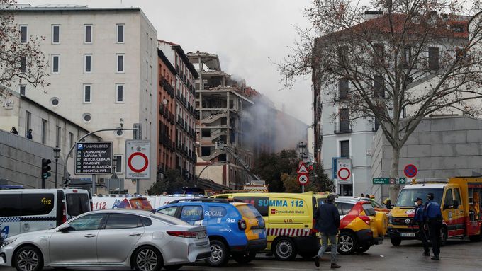 Výbuch domu v Madridu.