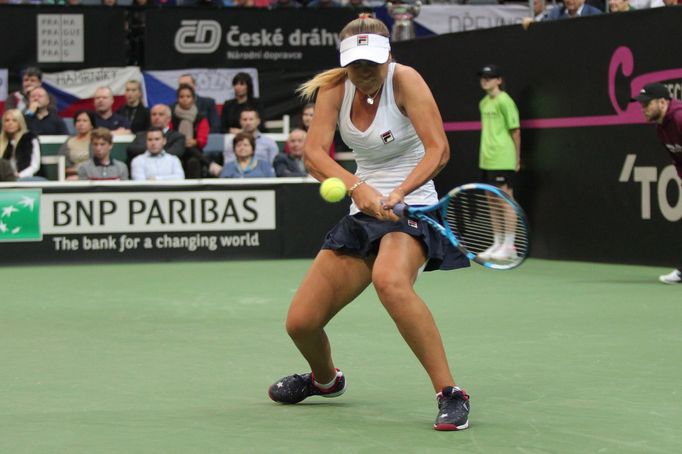 Sofia Keninová ve finále Fed Cupu 2018 Česko - USA