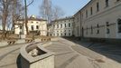 Těšínský zámek. Mezi lety 1945–1949 v něm sídlila pohraniční stráž. Zde na fotografii z roku 2012.