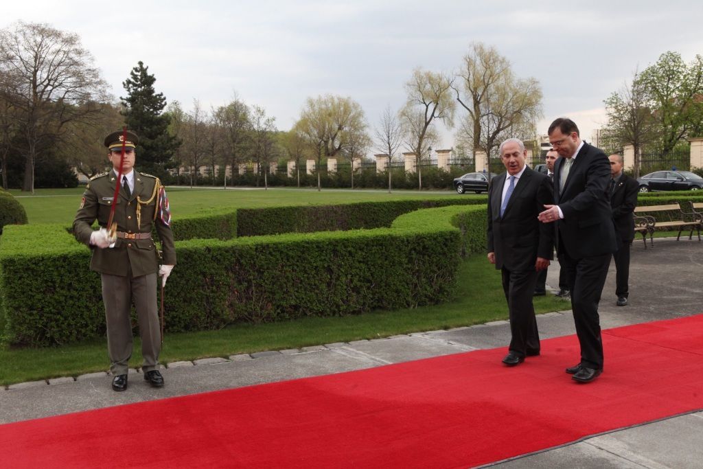 Izraelský premiér Benjamin Netanjahu v Praze