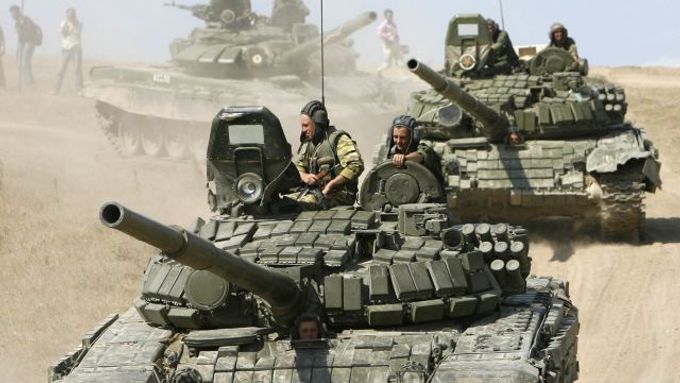 Ruské tanky v Gruzii.