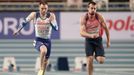 Andrew Robertson a Zdeněk Stromšík v rozběhu na 60 m na HME 2021