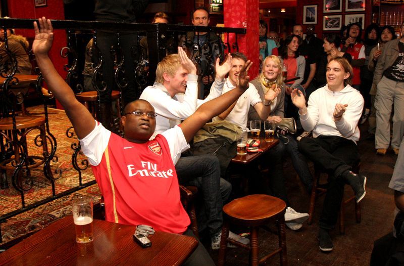 Fanoušci Arsenalu v The Gunners