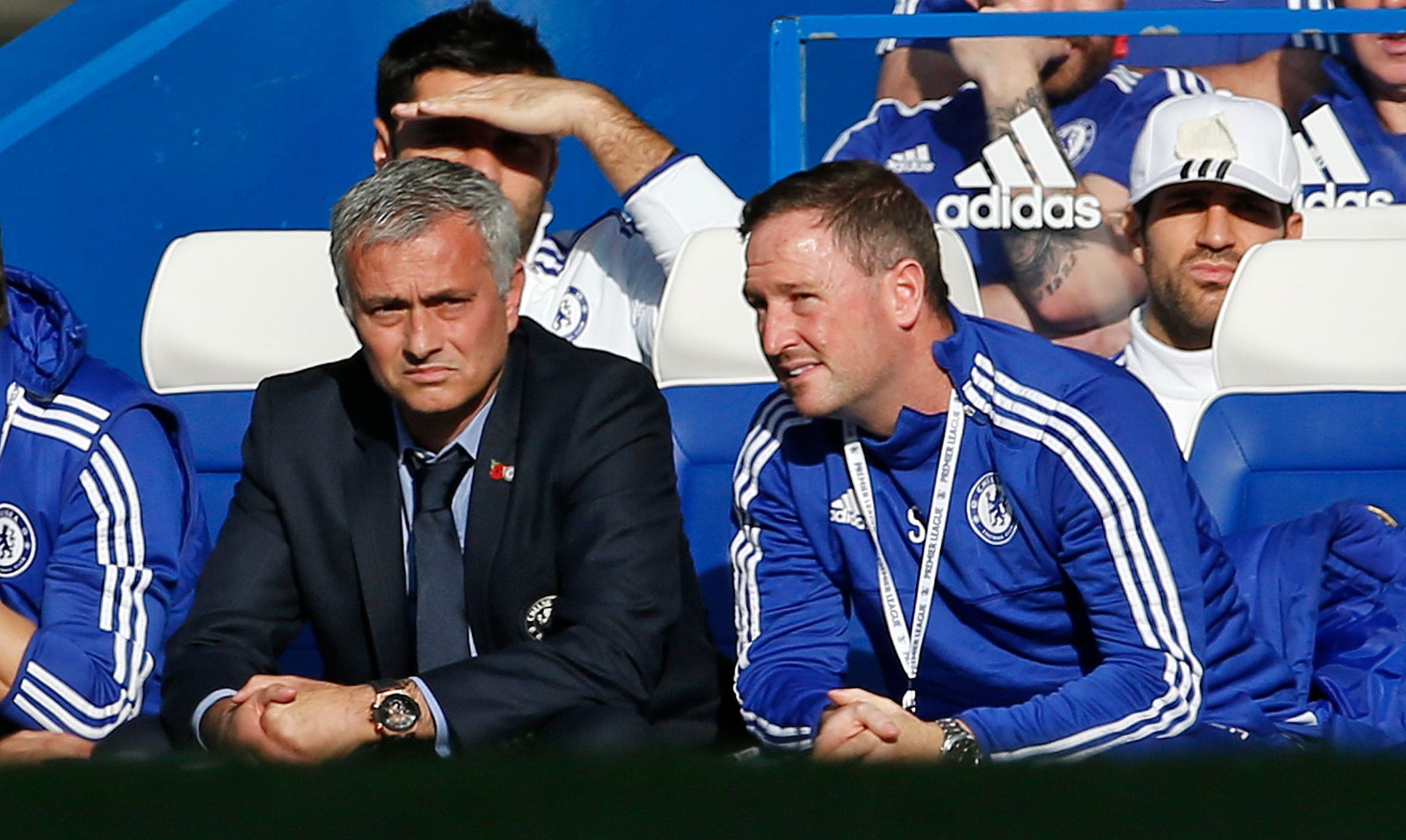 PL, Chelsea-Liverpool: Jose Mourinho a Steve Holland
