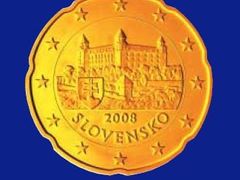 Na rubu dvaceticentové slovenské mince bude Bratislavský hrad stejně jako na mincích 10 a 50 eurocentů