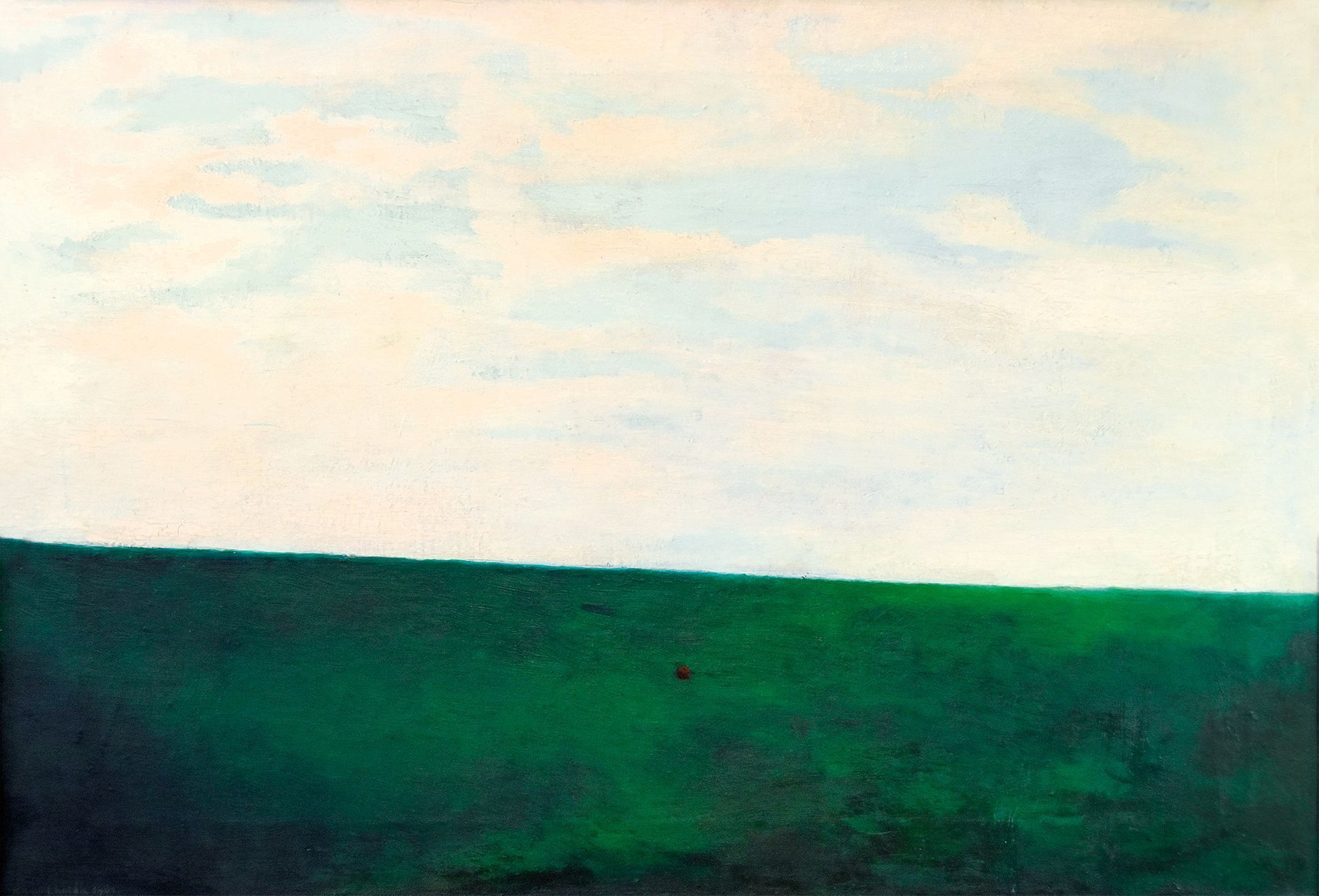 Kamil Lhoták: Zelené Irsko (s červeným míčem), 1961