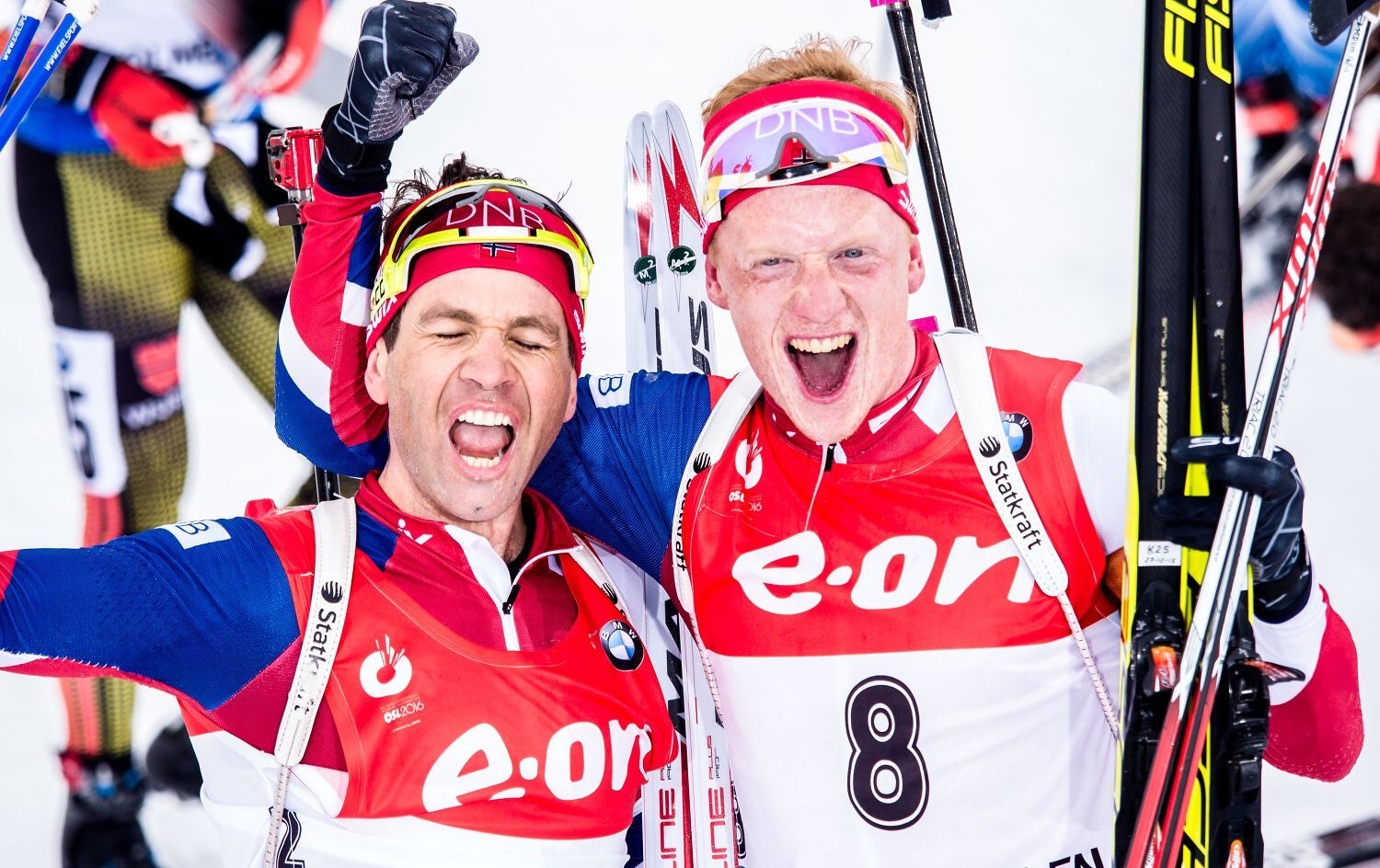 MS 2016, masák M: Ole Einar Björndalen a Johannes Thingnes Bö